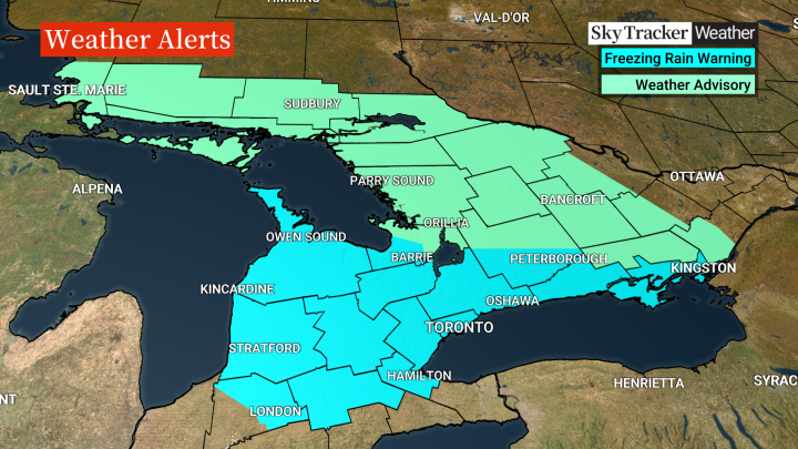 Freezing rain warning issued for much of southern Ontario - image