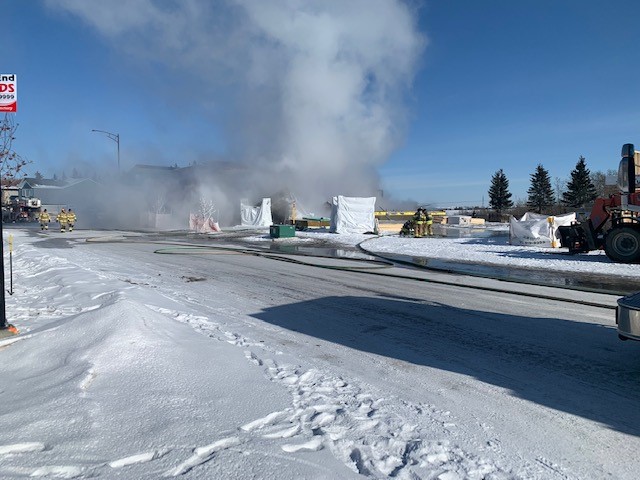 Three homes damaged by fire in Glennridding Ravine on Friday, Feb. 24, 2023.