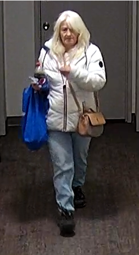 CCTV footage of homicide victim Judy Maerz, Feb. 15, 2023.