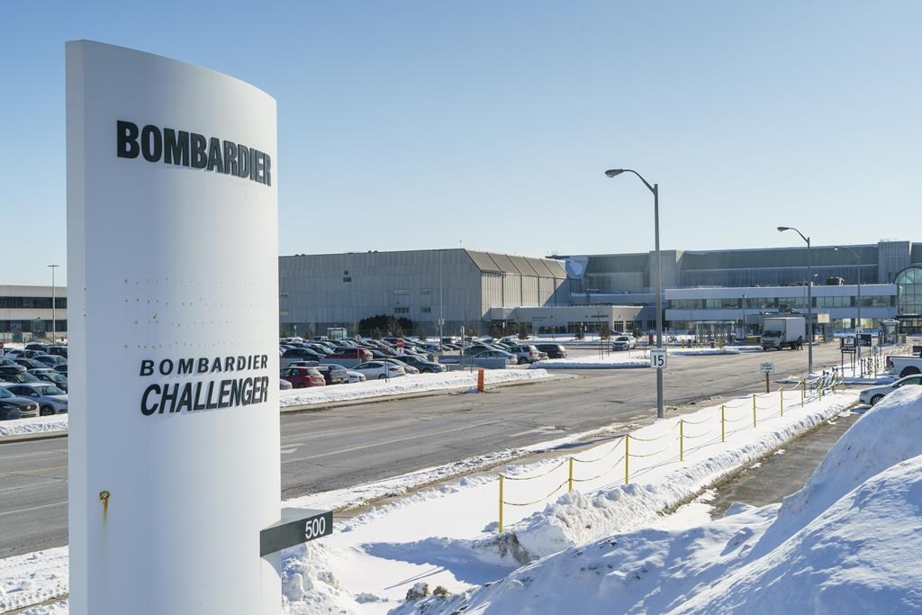 Bombardier says it earned a fourth-quarter profit of US$241 million, up from US$238 million in the same quarter last year. A Bombardier plant is seen in Montreal on Thursday, February 11, 2021. 