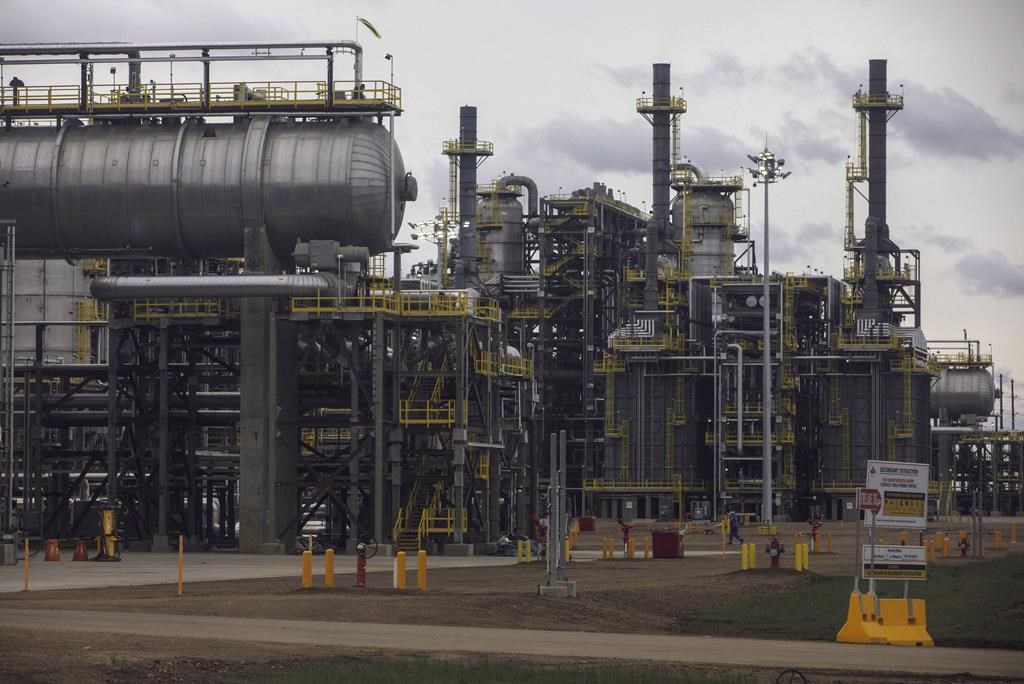 A processing unit at Suncor's Fort Hills facility in Fort McMurray, Alta., on Monday, Sept. 10, 2018. Suncor Energy Inc. says it earned $2.74 billion in the fourth quarter of 2022, a 76 per cent increase from the $1.55 billion it earned in the same three months of 2021.