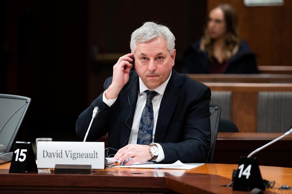 Director of the Canadian Security Intelligence Service (CSIS), David Vigneault, appears before a special committee in Ottawa, Feb. 6, 2023. THE CANADIAN PRESS/Spencer Colby