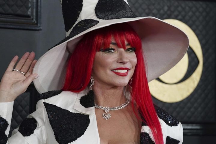 Shania Twain arrives at the 65th annual Grammy Awards in Los Angeles, Sunday, Feb. 5, 2023. Canadian country-pop superstar Shania Twain is among the performers slated to play this year's Ottawa Bluesfest. 