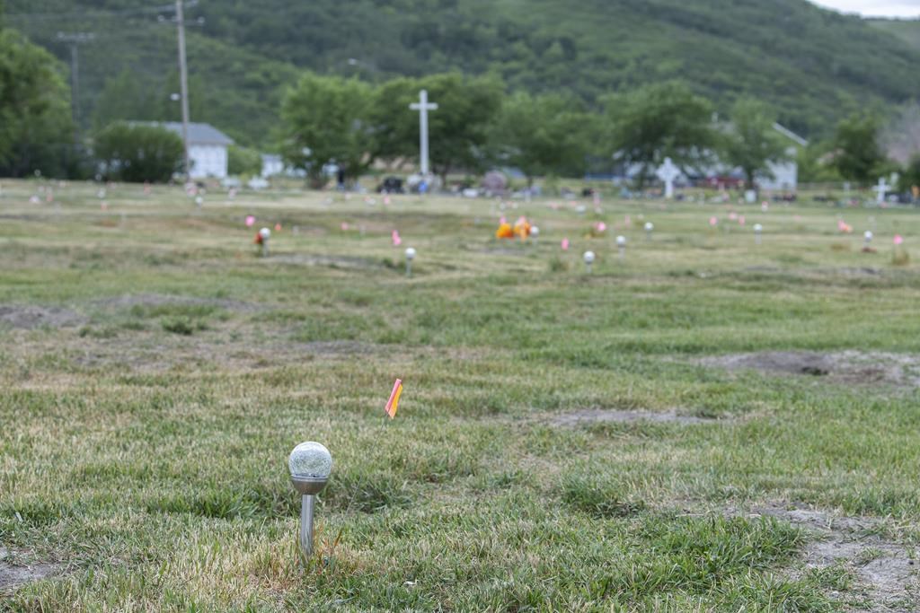 An Indigenous political organization representing 39 Ontario First Nations says it is "confounded" by a federal decision to hire an international organization to provide it with advice on unmarked graves. The site of a former residential school where, ground-penetrating radar detected a potential 751 unmarked graves in Cowessess First Nation, Sask., Tuesday, July 6, 2021. 