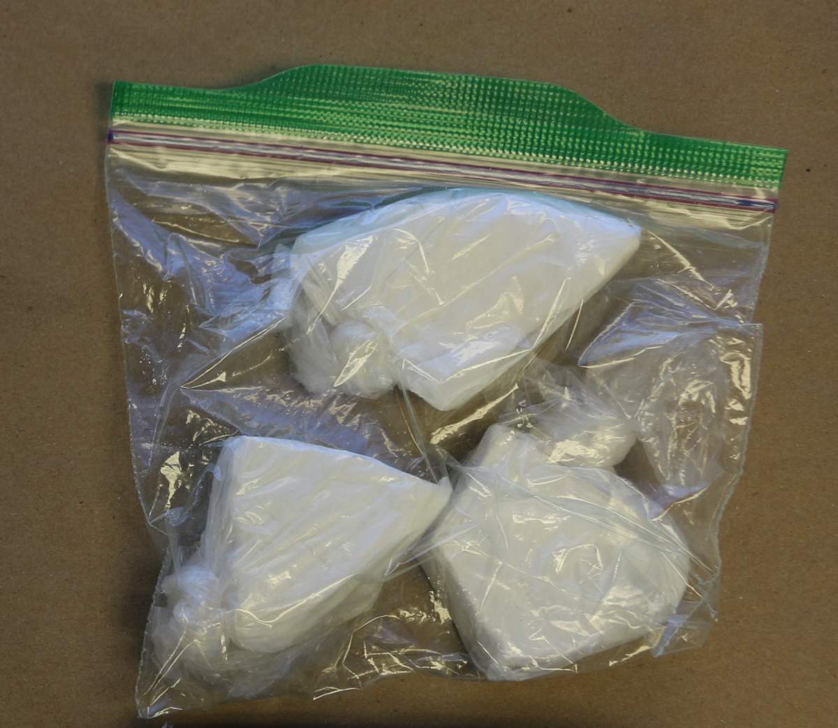 Cocaine seized from a Nissan Murano in Edmonton drug trafficking investigation Feb. 2023.
