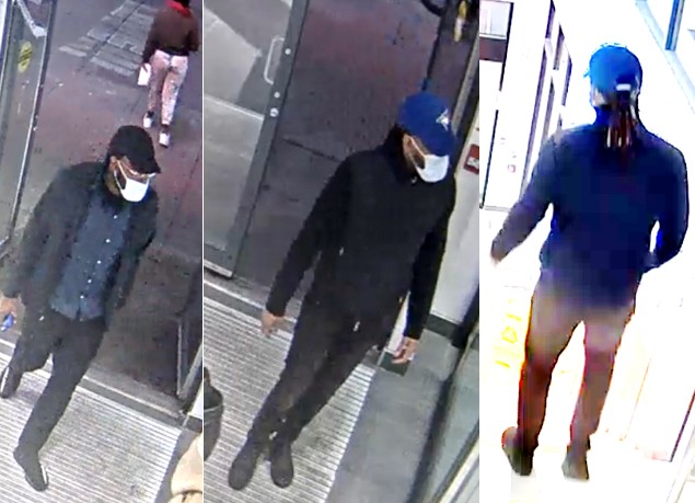 Police are seeking to identify five suspects wanted in connection with a fraud and theft investigation in Toronto.