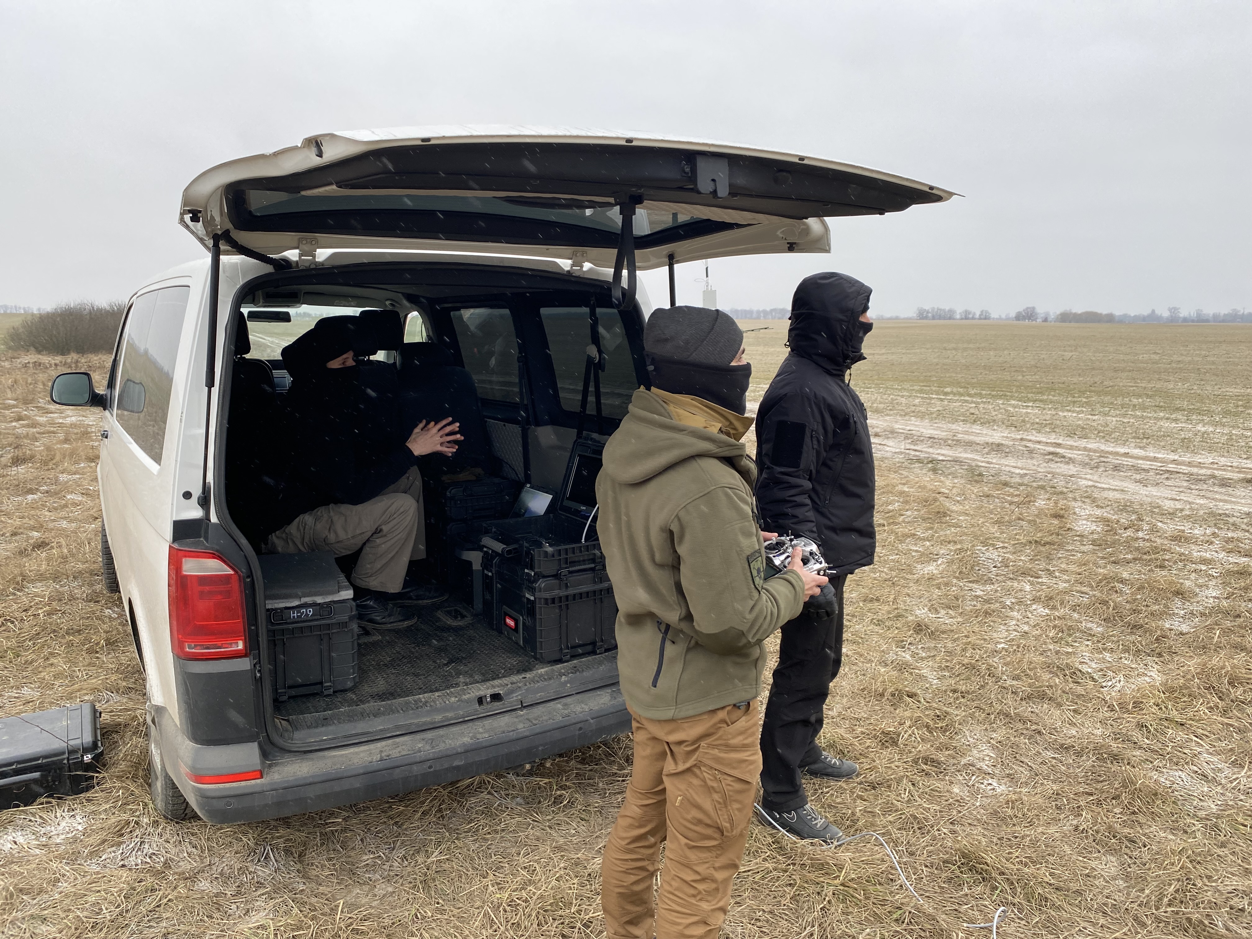 Team testing drones that have been pivotal in Ukraine’s war against the Russian invasion.