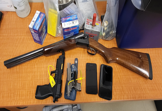 City of Kawartha Lakes OPP seized firearms and arrested two people in Bobcaygeon on Feb. 15, 2023.