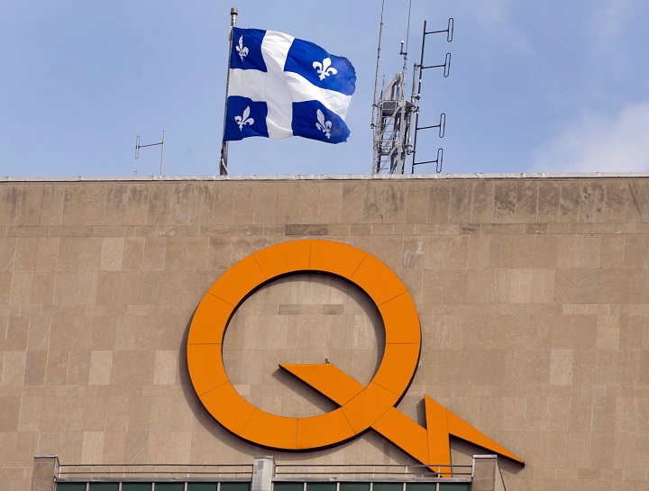 A Hydro-Québec logo is seen on its head office building in Montreal.