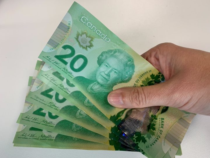 Canadian $20 bills are pictured in Toronto, Friday, Sept. 9, 2022. 