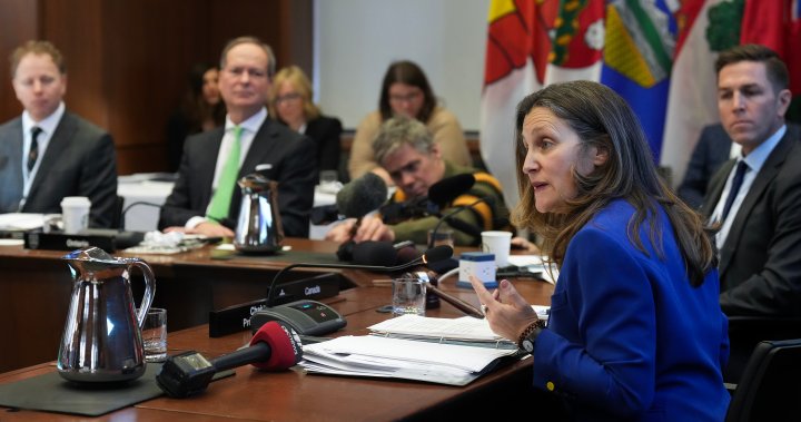 Freeland says Canada must seize clean economic opportunities in response to U.S. – National | Globalnews.ca