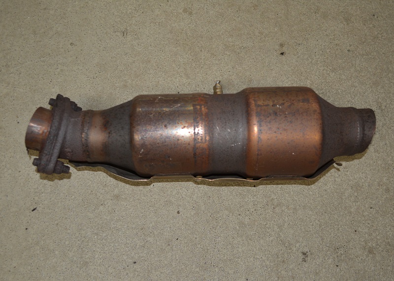 The stolen catalytic converter that was found inside the suspect’s vehicle, according to police.