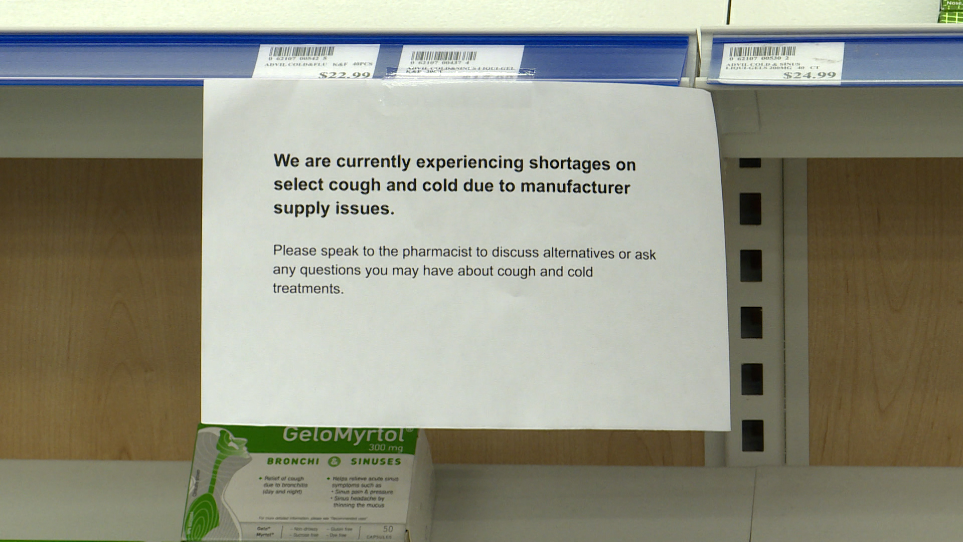 Cold and flu medicine shortage still a cause for concern in Kingston