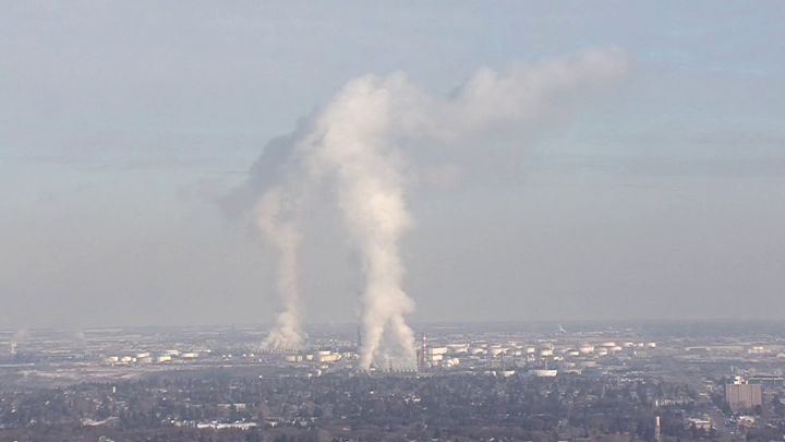 Large plumes of smoke could be seen drifting through parts of east Edmonton on Wednesday afternoon as firefighters battled a blaze in a primarily industrial area.