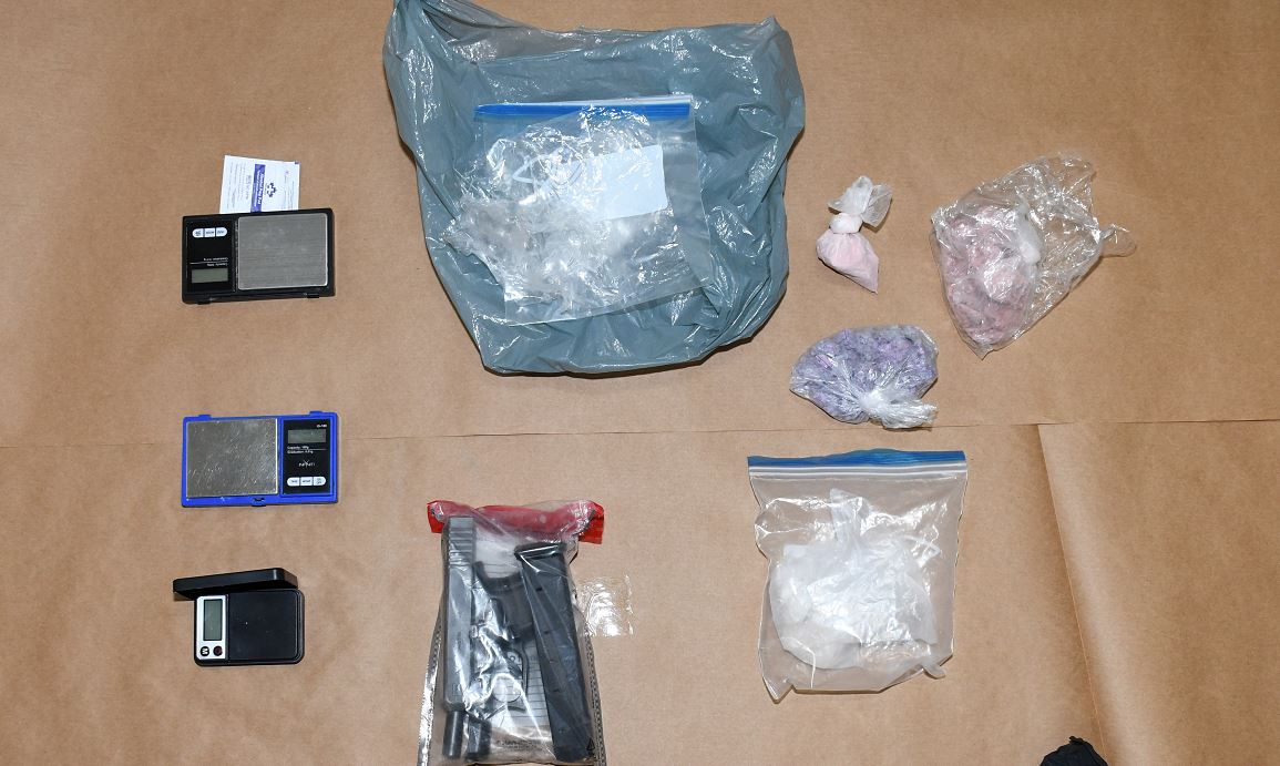 Police say close to $112,000 in illegal drugs were seized from a pair of men Feb. 16 in central Brantford, Ont.