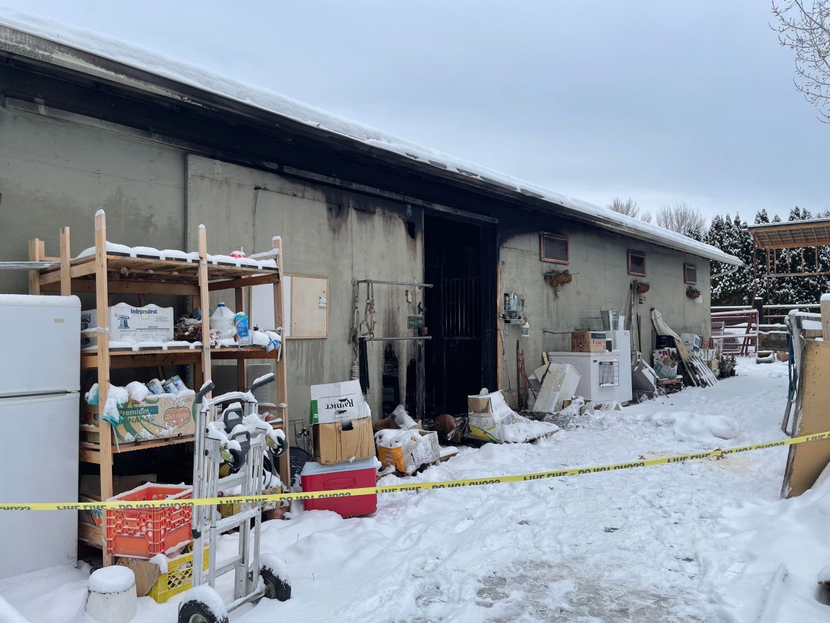 The Summerland Fire Department was called out to a large barn fire in Prairie Valley Area of Summerland Tuesday night.