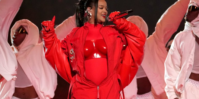 Rihanna pregnant for 2nd time, reveals bump during Super Bowl 2023 halftime show