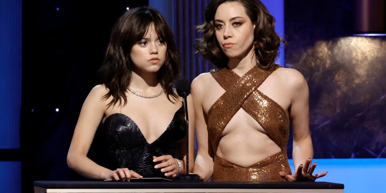 Jenna Ortega And Aubrey Plaza Are Deadpan Twins at 2023 SAG Awards