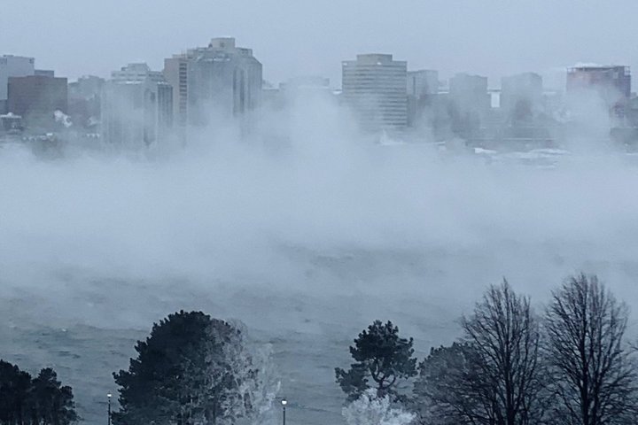 Residents wowed by sea smoke sites as Halifax breaks wind chill record with -43°C