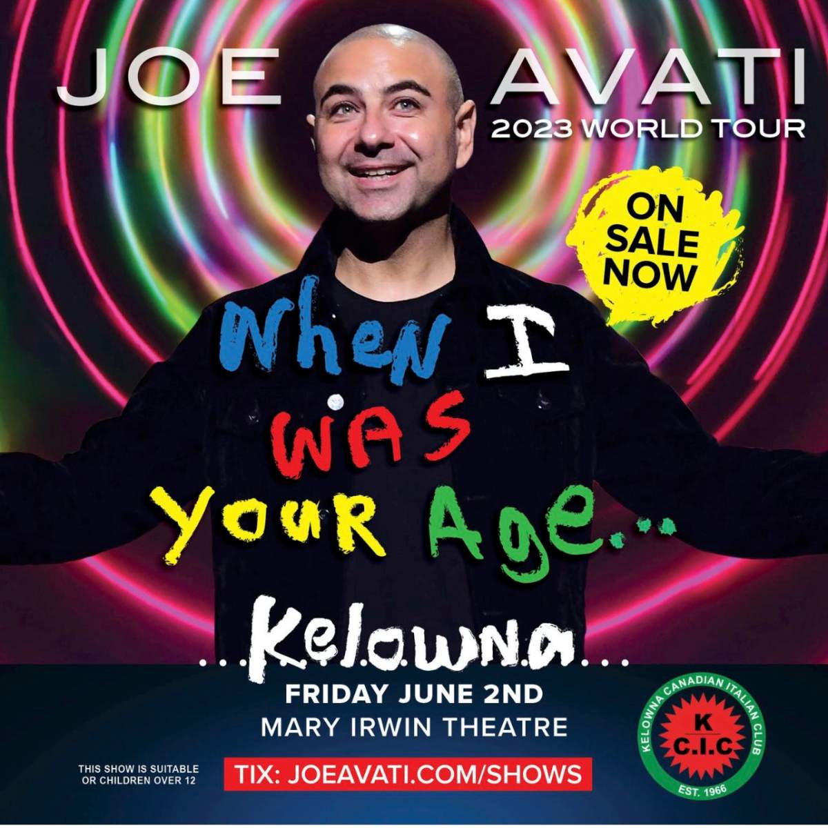 JOE AVATI : 2023 WORLD TOUR ” When I Was Your Age” - image