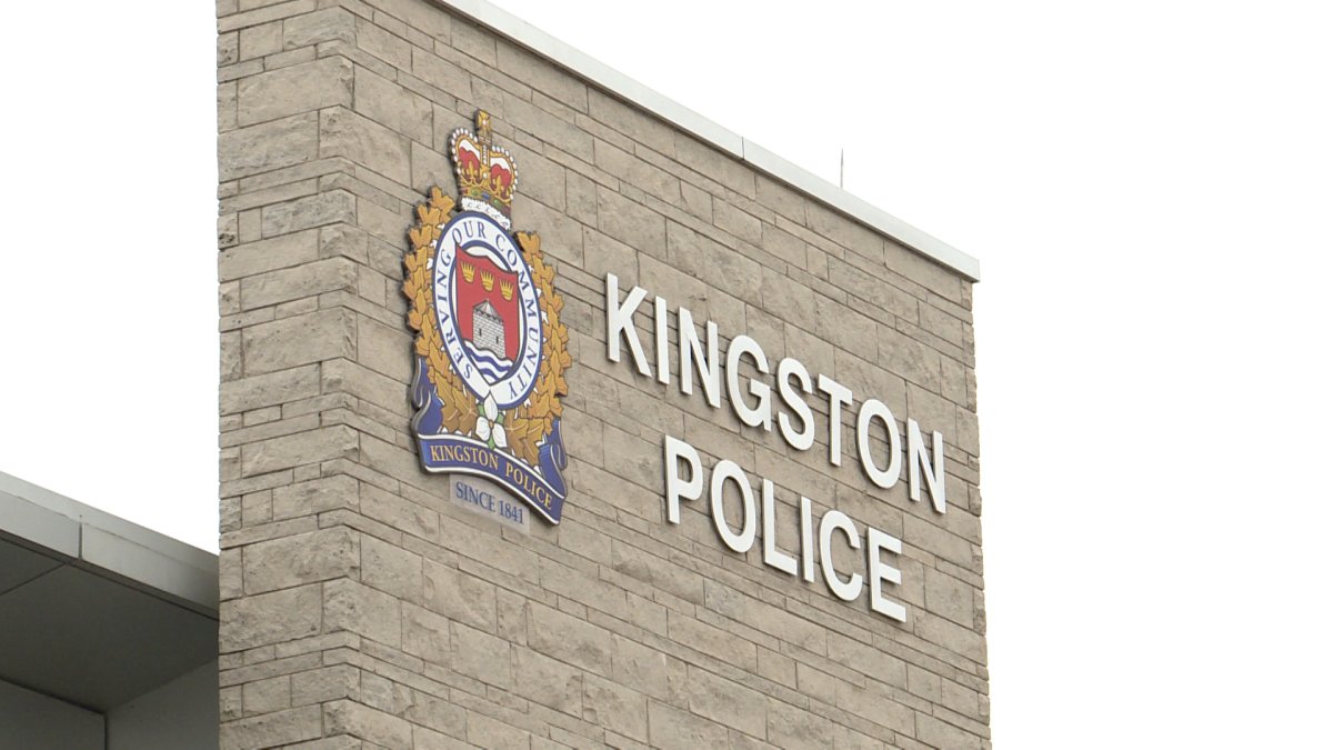 Kingston Police arrest a suspect.
