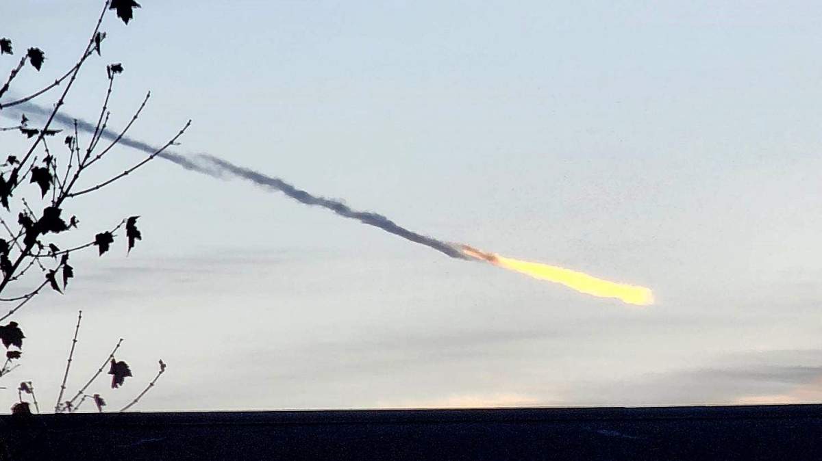 A photo of the object that was seen above Kelowna in February 2023.