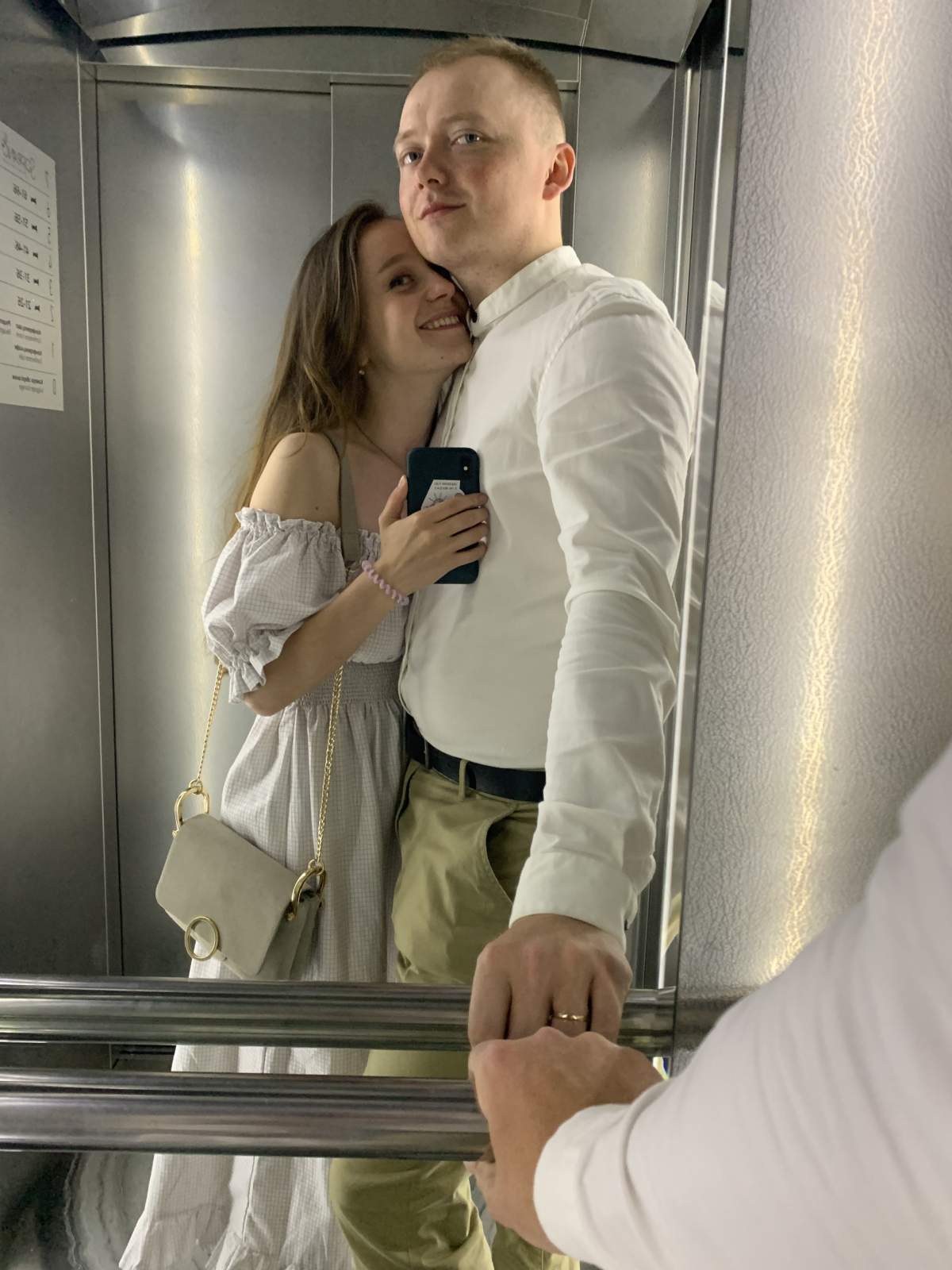 Roman Skalskyi and Lesia Skalska at their wedding in June 2022.