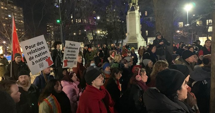 ‘Still ongoing’: Montreal rally raises awareness about crisis affecting Indigenous communities