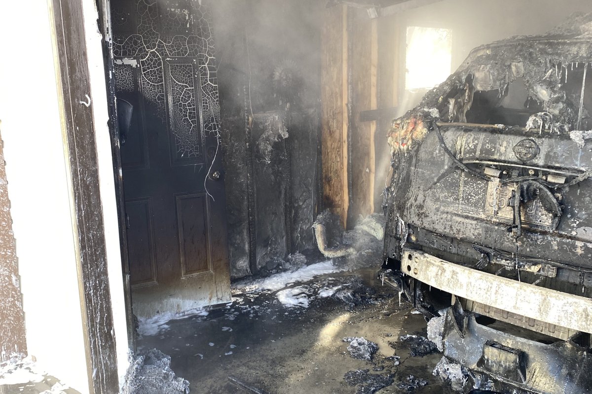 The Saskatoon Fire Department says a garage was on fire on Tuesday.