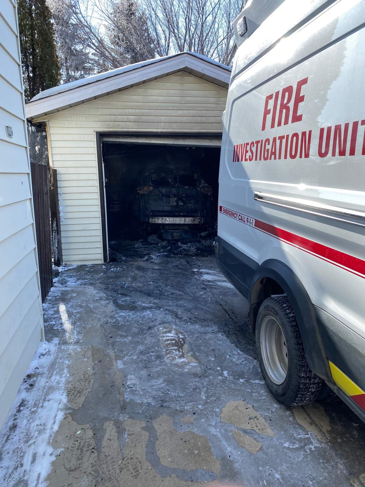 Fire crews battled a fire that started in a garage Tuesday.