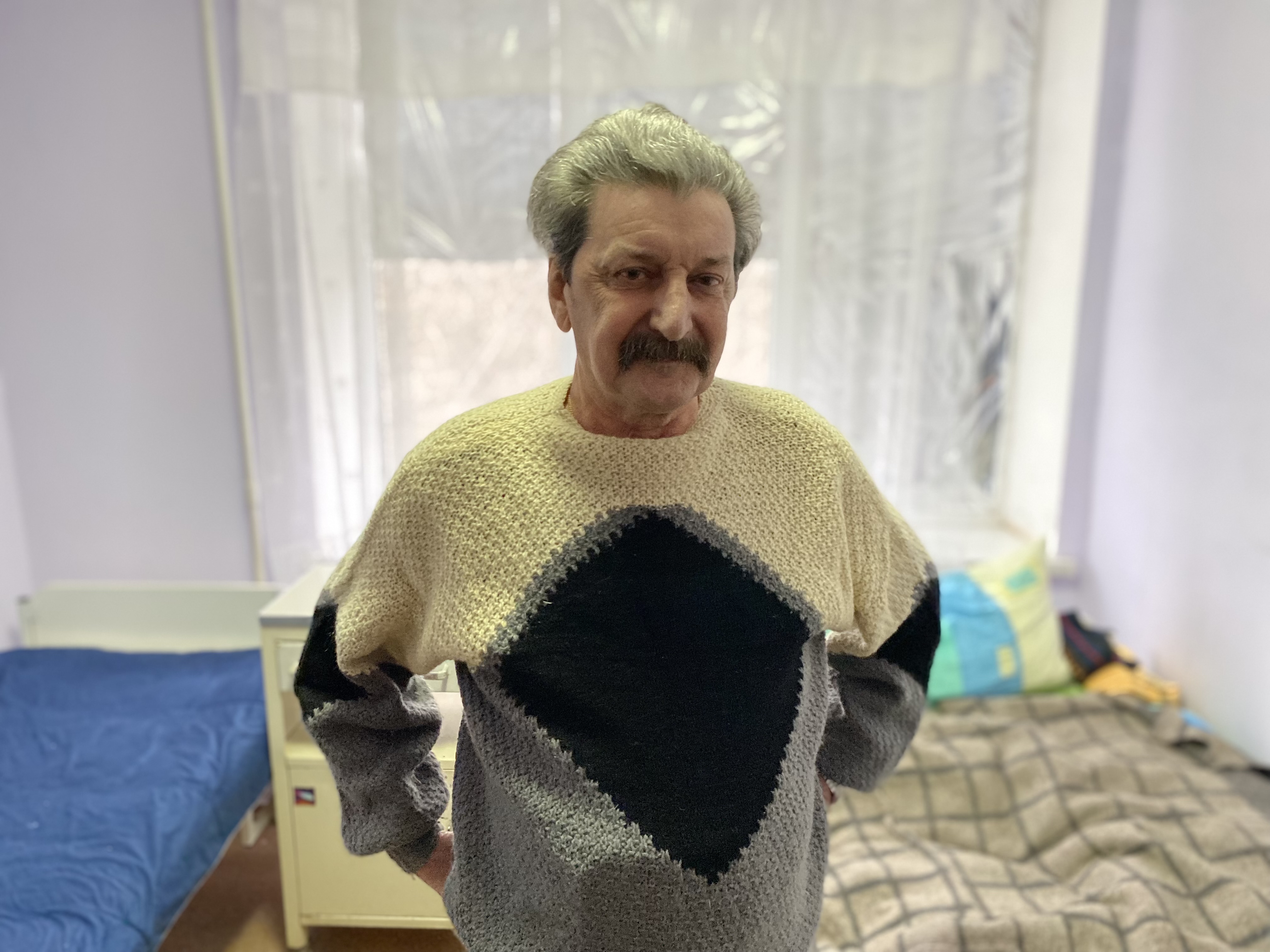 Volodymyr Tananaiskyi, recovering from surgery at Marhanets hospital, Jan. 23, 2023.