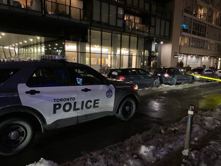 Toronto police are investigating a shooting near Bathurst Street and Stewart Street.