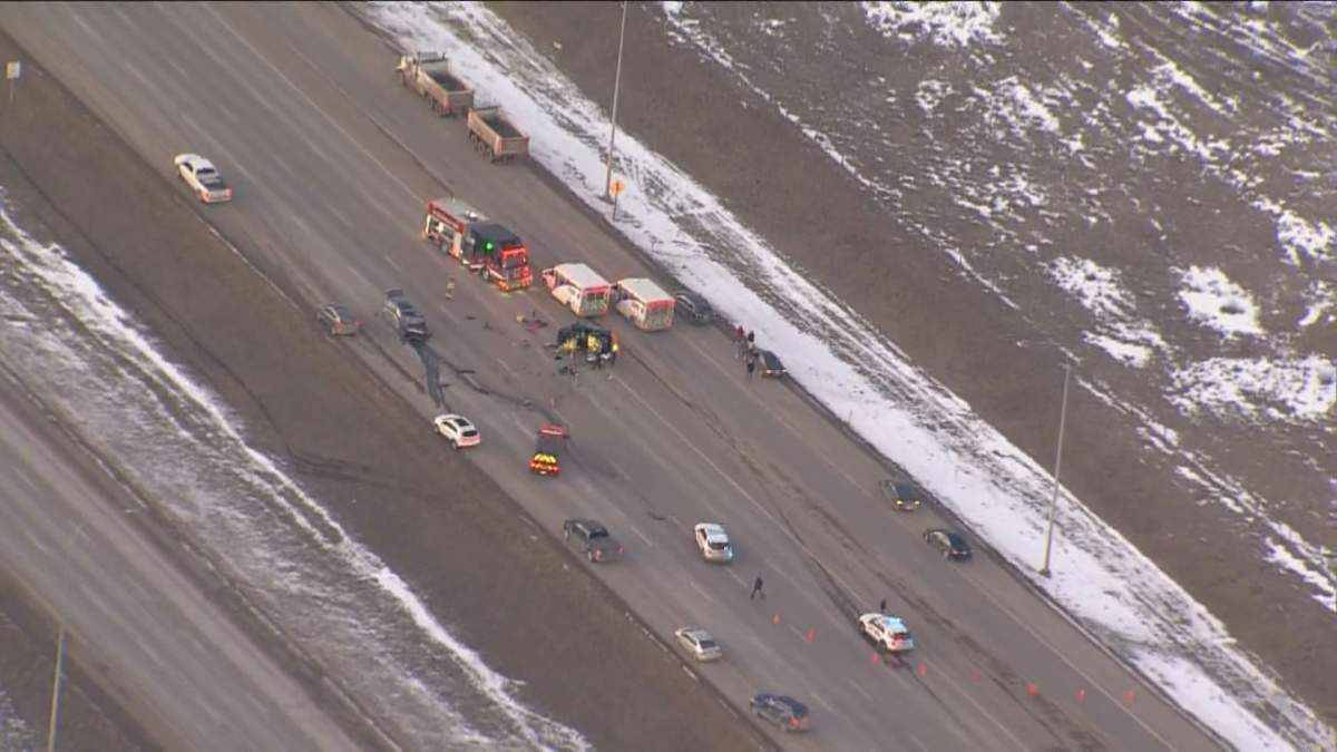 Emergency crews were on the scene of a collision on Feb. 14, 2023.