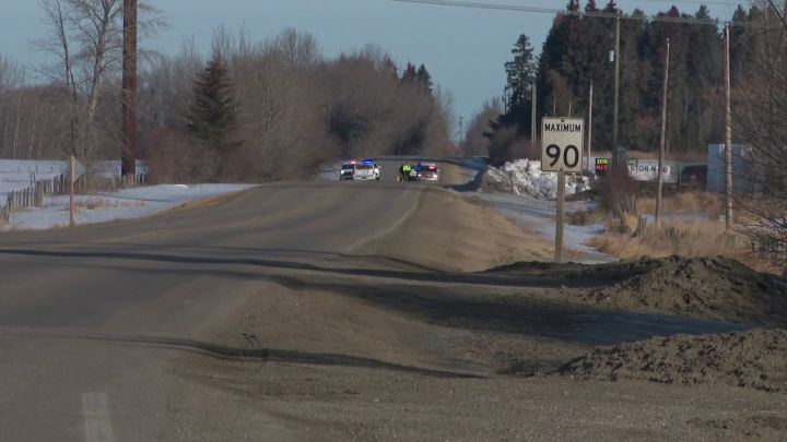 Police said emergency crews were called to a single-vehicle crash on Range Road 273 near Highway 627 just before 8 a.m. on Feb. 16, 2023.
