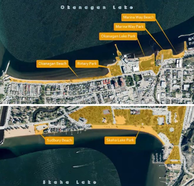 Booze On The Beach Now Permanent In Penticton B C Okanagan   Penticton Beach Booze Bylaw Map 