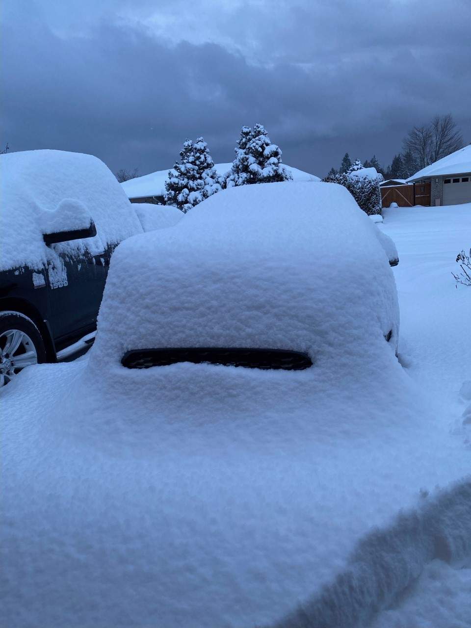 Snowfall in Qualicum Beach by Thursday morning.