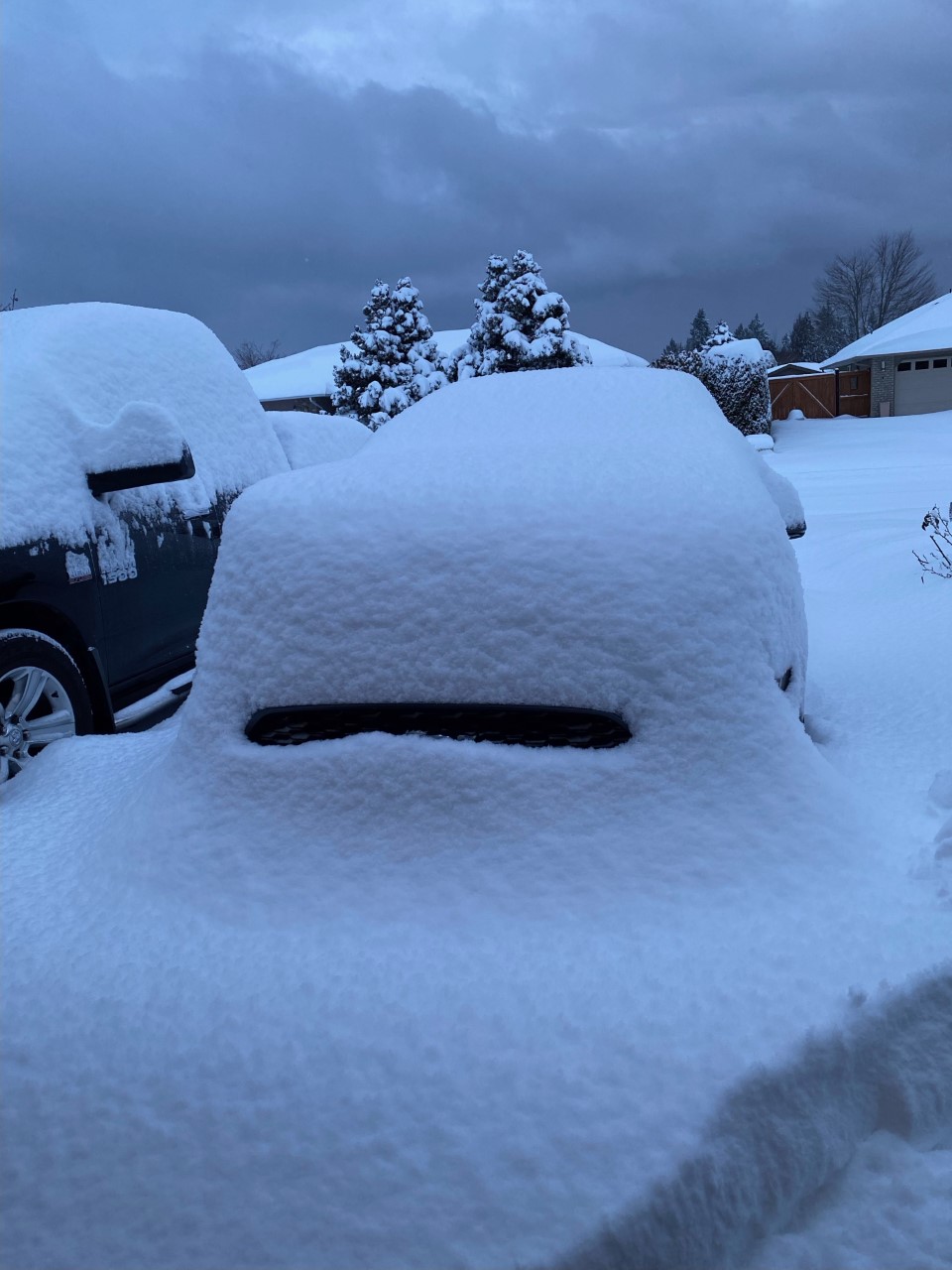 Snowfall in Qualicum Beach by Thursday morning.
