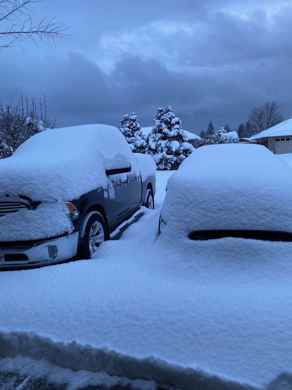 Snowfall in Qualicum Beach by Thursday morning.