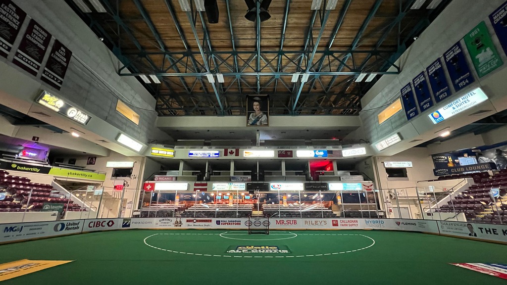 The portrait of Queen Elizabeth II hung over the Memorial Centre from 1980 to 2022.