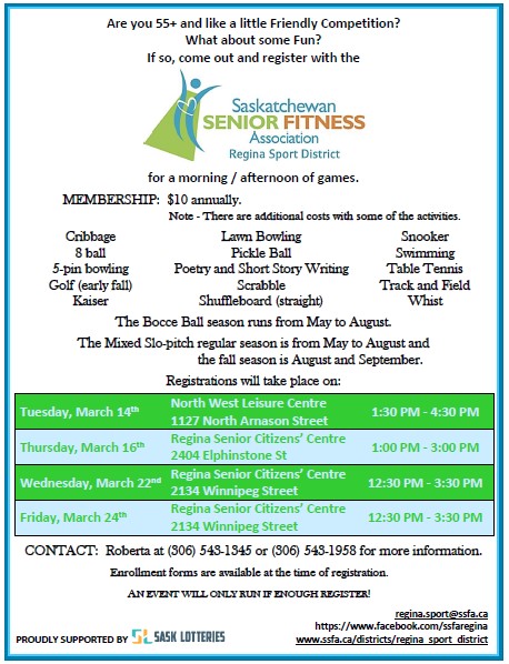 Saskatchewan Senior Fitness Association Membership Registration - image