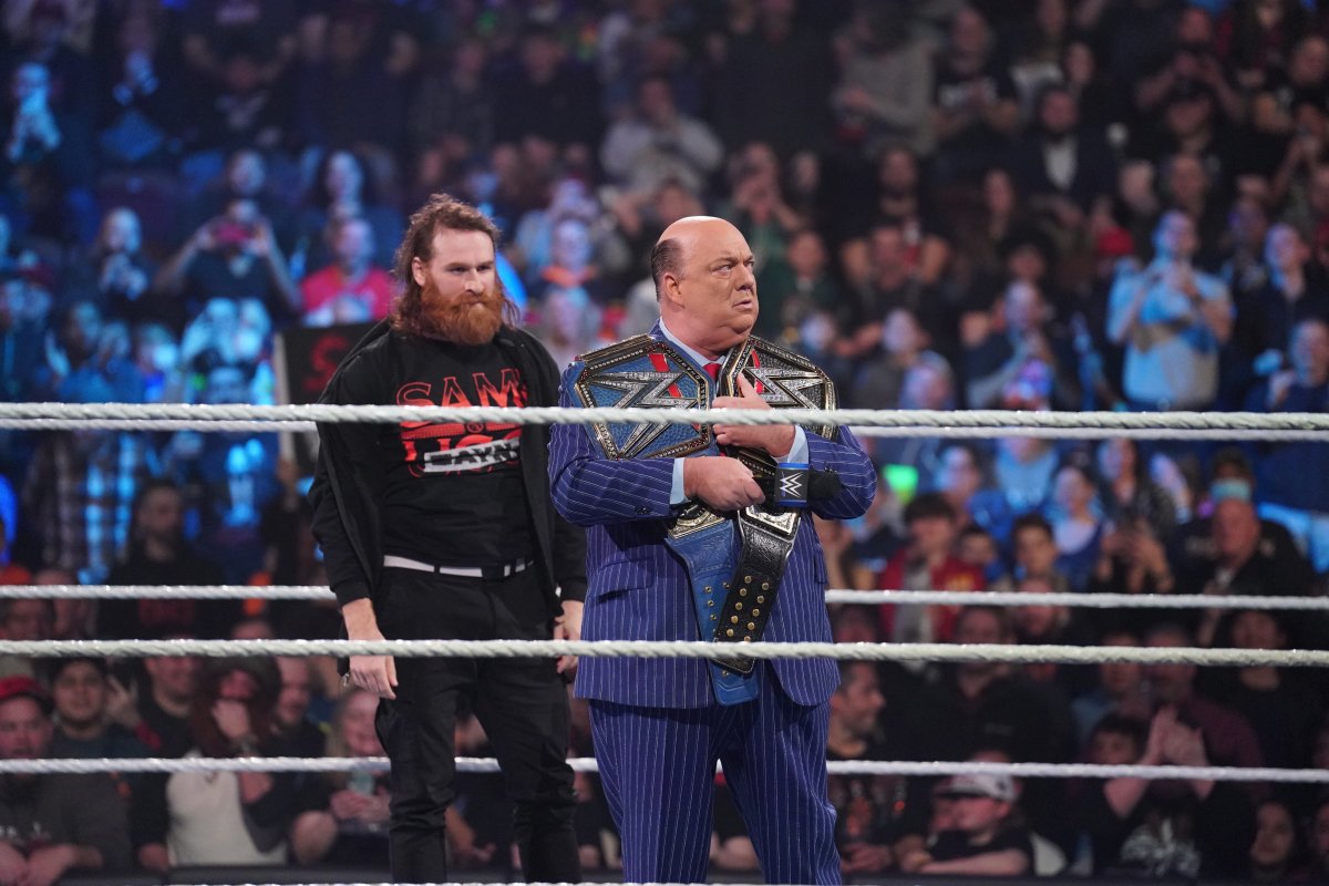 Sami Zayn WWE Elimination Chamber Roman Reigns Paul Heyman.