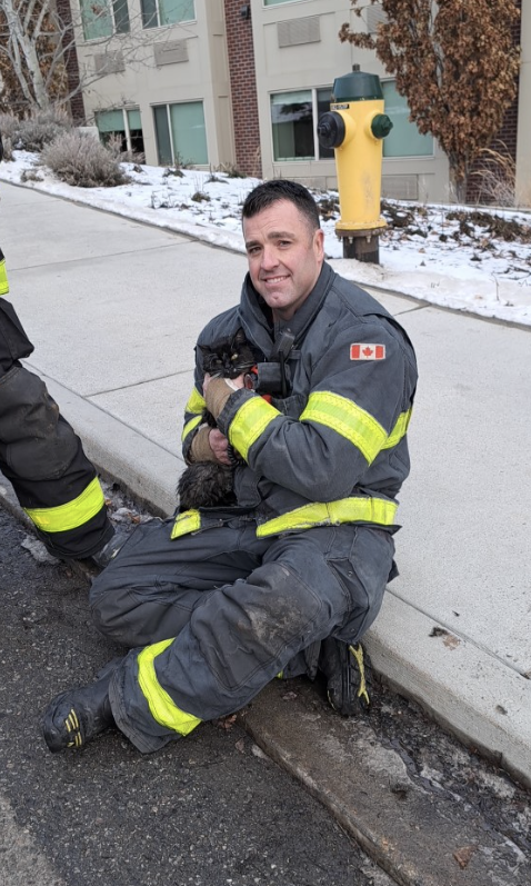 Cat rescued from storm drain at UBCO.