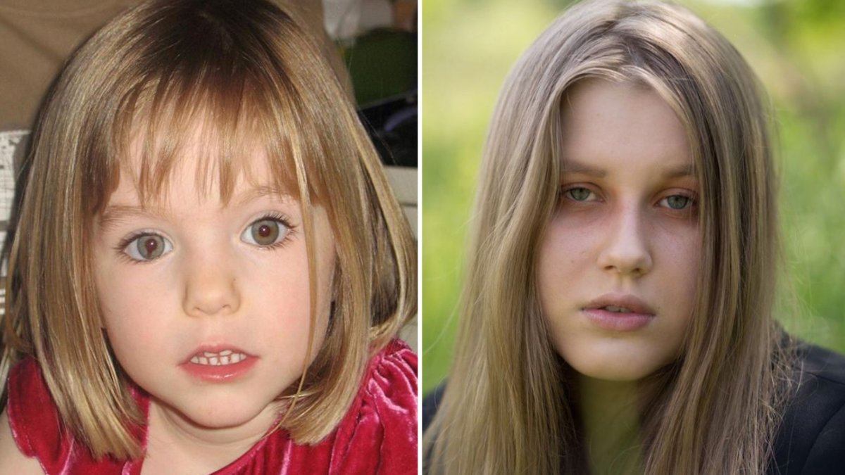 A split image. On the left is Madeleine McCann. On the right is Julia Wendell.