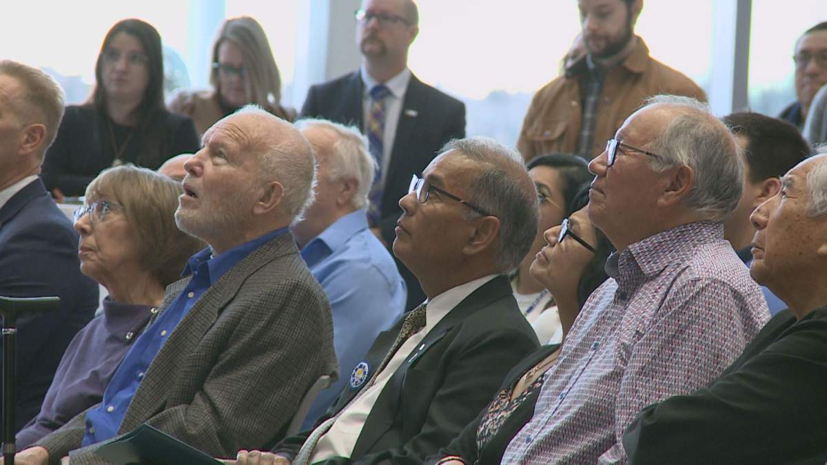 Digvir Jayas sits amongst staff, students, faculty, and others who attended his welcoming event on Jan. 7, 2023 at the Science Commons Atrium.