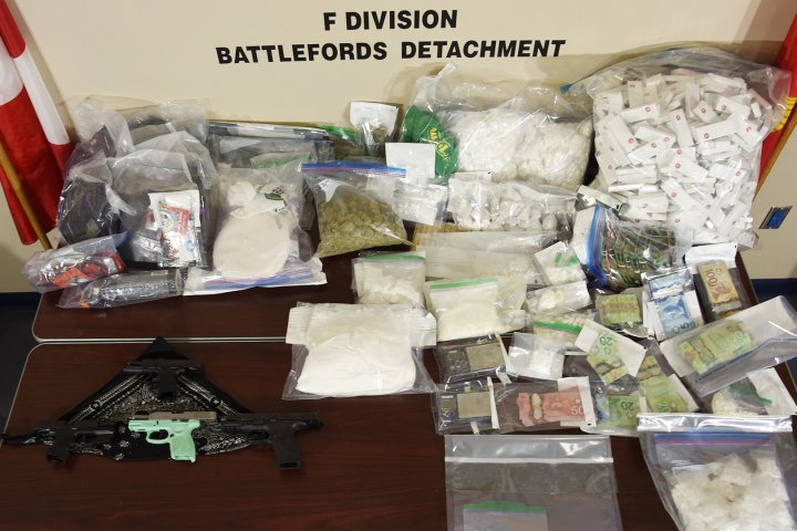 Battlefords RCMP make several arrests after trafficking operation seizes drugs, guns
