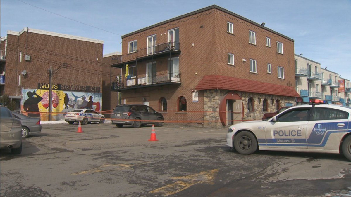 Police responded to an emergency at a bar on Montreal North on Tuesday morning. Feb. 21, 2023.