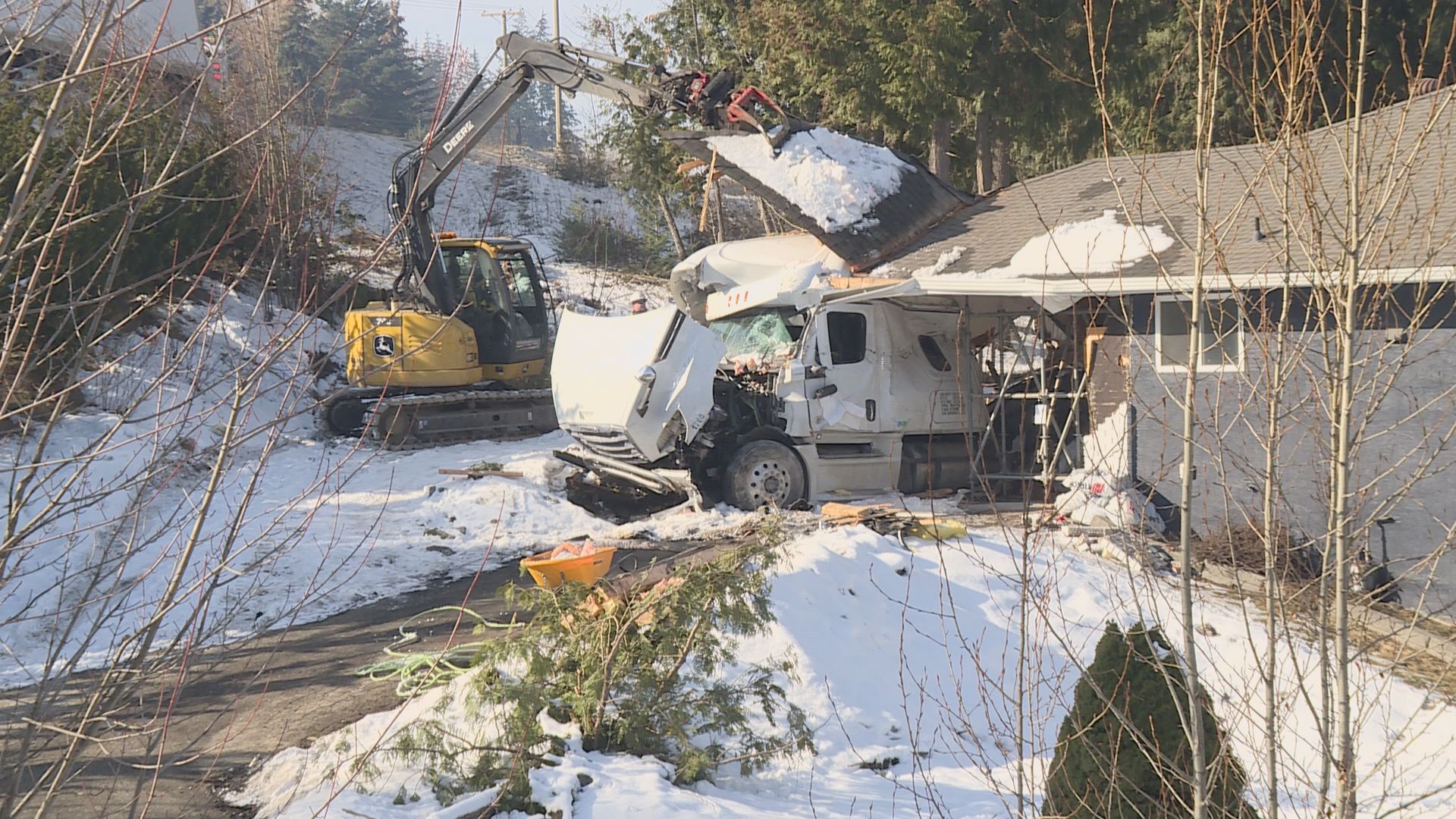 Tractor trailer removed after January collision with Sorrento, B.C. home  | 24CA News