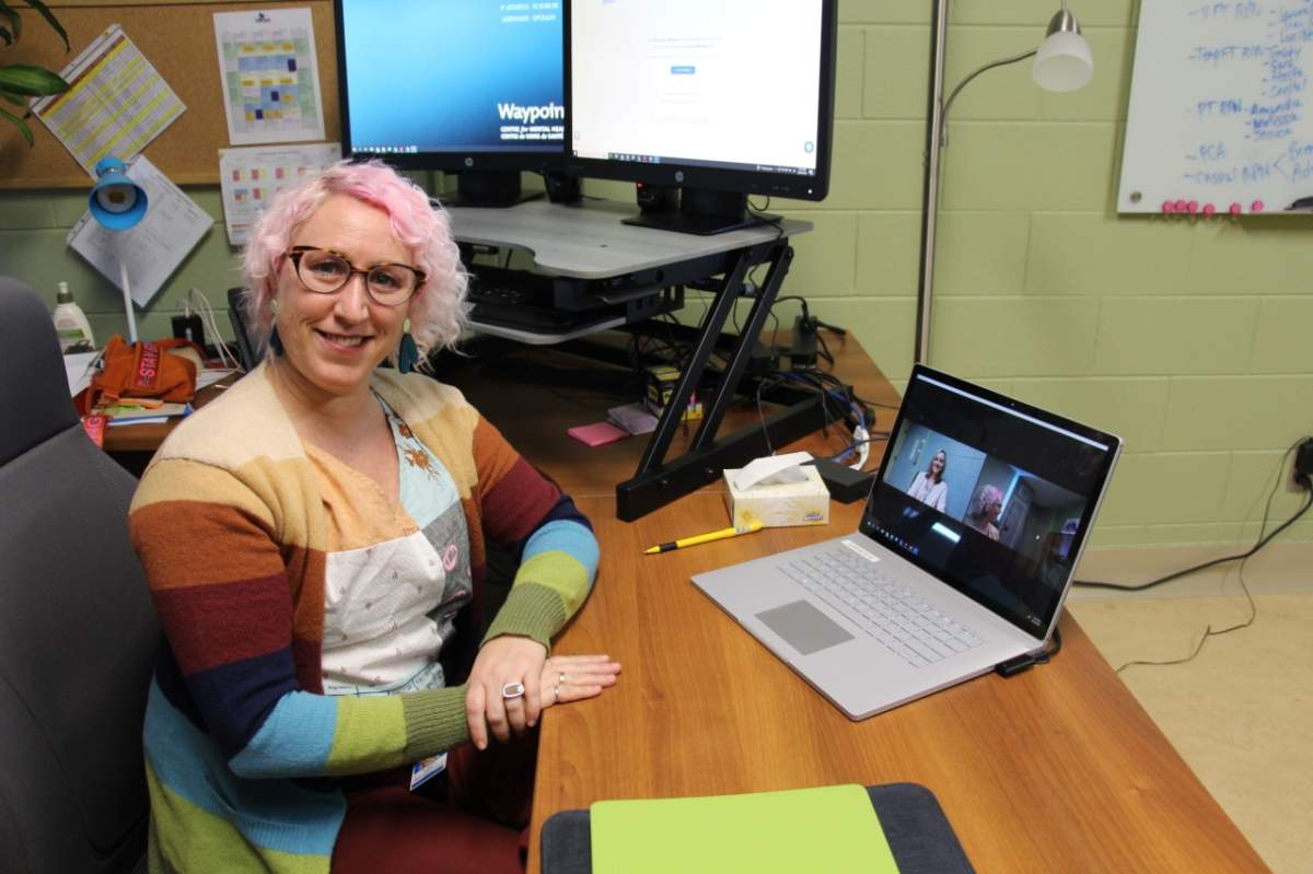 Dr. Ginette Poulin, Waypoint Medical Director of Concurrent Disorders, offering virtual care though the Georgianwood Virtual Program.
