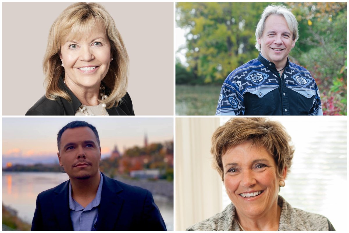 The 2023 recipients of honorary degrees from Trent University will include (from left, clockwise), Christine Elliott, Drew Hayden Taylor, Moogly Tetrault-Hamel and Dr. Jenny Ingram.