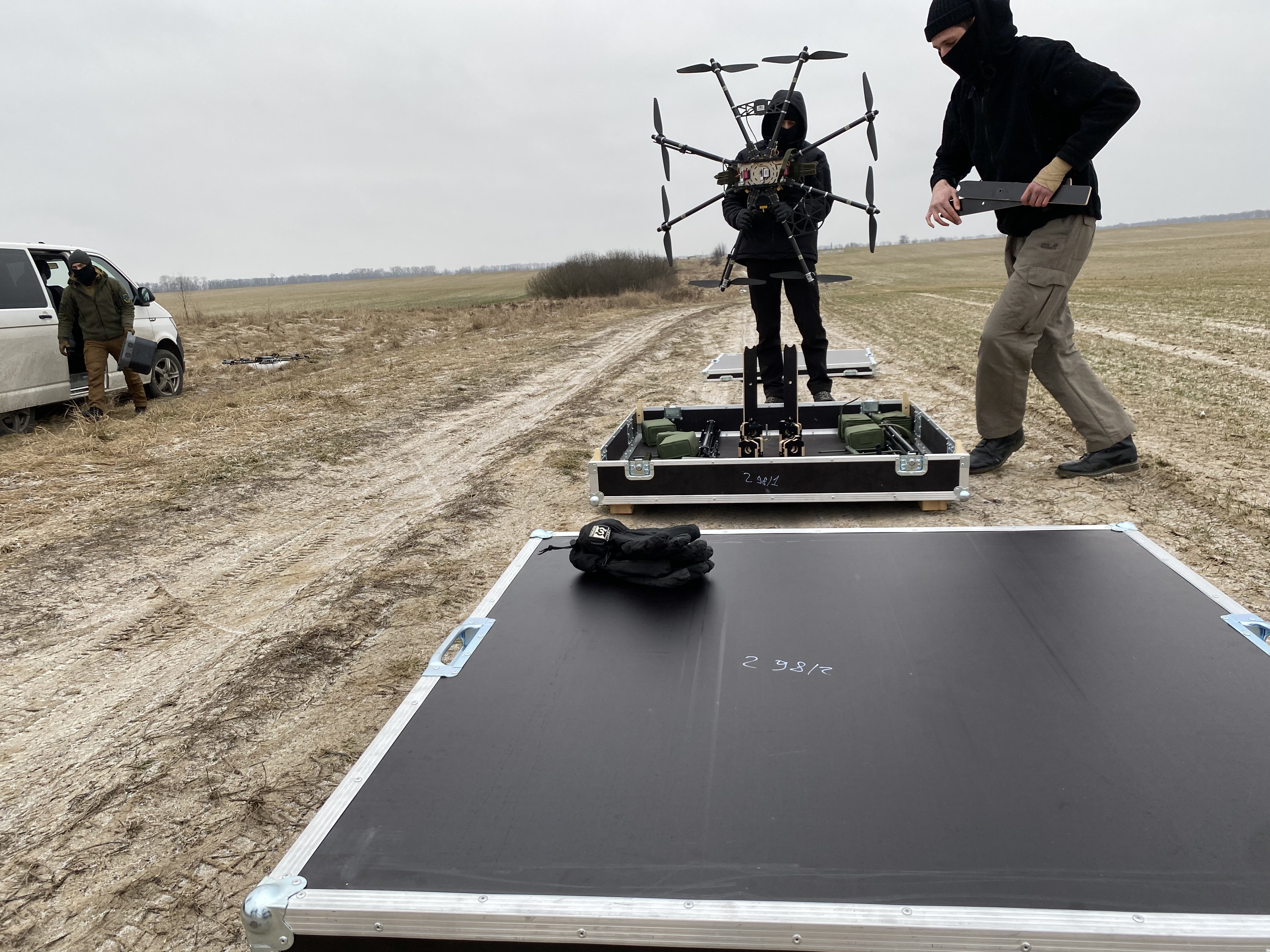 Drones fitted with bombs are used to attack Russian tanks and armoured vehicles in Ukraine.